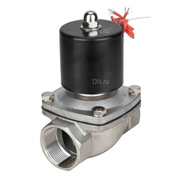 Клапан электромагнитный VS131-VT-NC-24VAC 1/2″ Ду15 Ру10 прямого действия двухходовой, корпус - сталь нержавеющая 304, присоединение - внутренняя резьба, уплотнение - VITON, нормально-закрытый, катушка - 24 В AC
