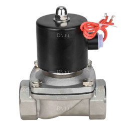 Клапан электромагнитный VS131-VT-NC-24VAC 1/2″ Ду15 Ру10 прямого действия двухходовой, корпус - сталь нержавеющая 304, присоединение - внутренняя резьба, уплотнение - VITON, нормально-закрытый, катушка - 24 В AC