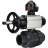 Кран шаровой BV4242E-FP-GRM-ISO Дн20 Ру10 полнопроходной, корпус - НПВХ, шар - НПВХ, уплотнение - EPDM, с пневмоприводом PA-DA-105-1, пневмораспределителем 4M310-08 DC24V и БКВ APL-510N EX в Барнауле