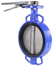 Затвор дисковый поворотный WBV3432N-2W-Fb-H Ду300 Ру16 межфланцевый, корпус - углеродистая сталь WCB, диск - нержавеющая сталь 316L, уплотнение - NBR, с рукояткой, квадрат 22х22, F10