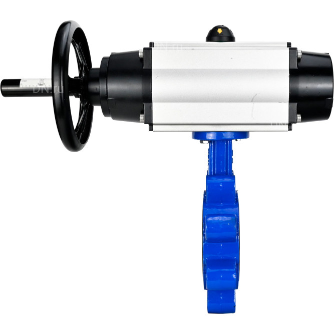 Затвор дисковый поворотный WBV1616E-2W-Fb-H Ду150 Ру16 LUG корпус - чугун QT450, диск - чугун QT450, уплотнение - EPDM, с пневмоприводом PA-DA-105-1 в Барнауле