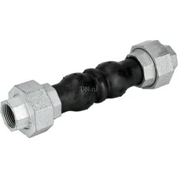 Компенсатор резиновый CR-E17-T Ду65 Ру10/16, резиновая вставка (корпус) - EPDM, тип присоединения - резьбовой, материал резьбовых элементов - чугун оцинкованный