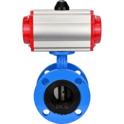 Затвор дисковый поворотный WBV1313E-2W-F-H Ду200 Ру16 фланцевый, корпус - чугун GGG40, диск - чугун GGG40, уплотнение - EPDM, с пневмоприводом PA-DA-140 двойного действия