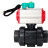 Кран шаровой BV4242E-FP-GRM-ISO Дн65 Ру10 полнопроходной, корпус - НПВХ, шар - НПВХ, уплотнение - EPDM, с пневмоприводом PA-SA-065 и магнитным переключателем ALS200D в Барнауле
