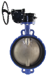 Затвор дисковый поворотный WBV1432E-2W-Fb-ISO-R Ду500 Ру16, корпус - чугун GGG50, диск - нержавеющая сталь 316L, уплотнение - EPDM, с редуктором, шток 27х27, F14, крутящий момент - 3711Нм