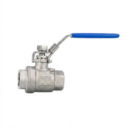 Кран шаровой BV3232P(2pc)-FP-T-H Ду15 Ру140 полнопроходной двухходовой, нержавеющая сталь 316, внутренняя резьба, уплотнение - PTFE, ручка-рычаг