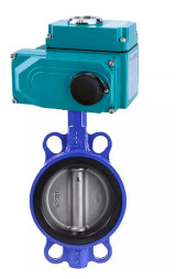 Затвор дисковый поворотный WBV1132N-2W-Fb-H Ду150 Ру16, корпус -чугун GG25, диск - нержавеющая сталь 316L, уплотнение - NBR, с 1/4-оборотным электроприводом QT-N-020EM-O1-24VDC-У1 24В HARK