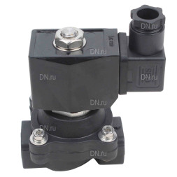 Клапан электромагнитный VS541-NT-NC-220VAC 3/4″ Ду20 Ру7, соленоидный двухходовой, резьбовой, корпус - полиамид PA66, уплотнение - NBR, нормально-закрытый, прямого действия, катушка - 220В AC