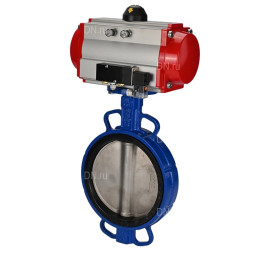 Затвор дисковый поворотный WBV1413E-2W-Fb-H Ду300 Ру16, корпус - чугун GGG50, диск - чугун GGG40, уплотнение - EPDM, с пневмоприводом PA-DA-140 и пневмораспределителем 4M310-08 DC24V