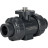 Кран шаровой BV4242E-FP-GRM-ISO Дн80 Ру10 полнопроходной, клеевой с разборным муфтовым соединением, корпус - UPVC (НПВХ), шар - UPVC (НПВХ), уплотнение - EPDM, с ISO-фланцем и голым штоком квадратным в Барнауле