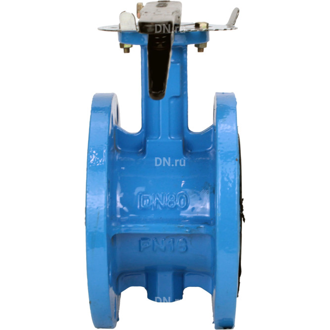 Затвор дисковый поворотный WBV1331E-2W-F-H Ду50 Ру16 фланцевый, корпус - чугун GGG40, диск - нержавеющая сталь 304, уплотнение - EPDM, с рукояткой, с ISO-фланцем F05, квадрат штока 9х9 в Барнауле
