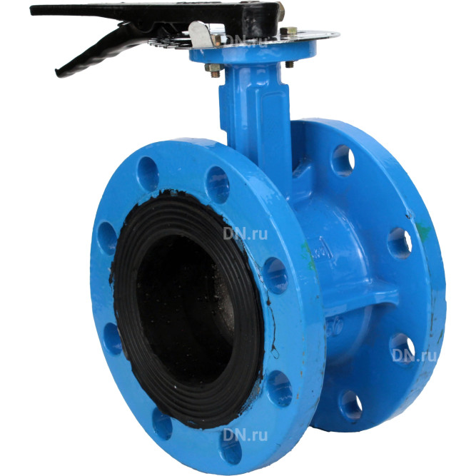 Затвор дисковый поворотный WBV1331E-2W-F-H Ду50 Ру16 фланцевый, корпус - чугун GGG40, диск - нержавеющая сталь 304, уплотнение - EPDM, с рукояткой, с ISO-фланцем F05, квадрат штока 9х9 в Барнауле