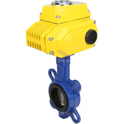 Затвор дисковый поворотный WBV1432E-2W-Fb-H Ду300 Ру16, корпус - чугун GGG50, диск - нержавеющая сталь 316L, уплотнение - EPDM, с электроприводом QT-N-060EM-O1-24VDC-У1 24В