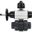 Кран шаровой BV4242E-FP-GRM-ISO Дн80 Ру10 полнопроходной, корпус - НПВХ, шар - НПВХ, уплотнение - EPDM, с пневмоприводом PA-DA-105-1, пневмораспределителем 4M310-08 DC24V и БКВ APL-510N EX в Барнауле