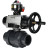 Кран шаровой BV4242E-FP-GRM-ISO Дн80 Ру10 полнопроходной, корпус - НПВХ, шар - НПВХ, уплотнение - EPDM, с пневмоприводом PA-DA-105-1, пневмораспределителем 4M310-08 DC24V и БКВ APL-510N EX в Барнауле