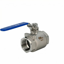 Кран шаровой BV3232P(2pc)-FP-T-H Ду32 Ру140 полнопроходной двухходовой, нержавеющая сталь 316, внутренняя резьба, уплотнение - PTFE, ручка-рычаг