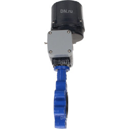Затвор дисковый поворотный WBV1631E-2W-Fb-H Ду150 Ру16 LUG межфланцевый, корпус - чугун QT450, диск - нержавеющая сталь AISI 304, уплотнение - EPDM, с электроприводом четвертьоборотным QTSA-N-020EM-O0-220VAC с пружинным возвратом