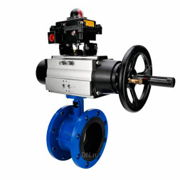 Затвор дисковый поворотный WBV1331E-2W-F-H Ду50 Ру16 фланцевый, корпус - чугун GGG40, диск - нержавеющая сталь 304, уплотнение - EPDM, с пневмоприводом PA-DA-105-1 и БКВ APL-410N EX