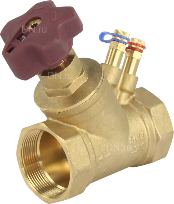 Клапан балансировочный VB0000P-T 2ʺ Ду50 Ру16, корпус - латунь, усиленный, резьбовой, с ниппелями в Барнауле