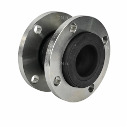Компенсатор резиновый CR-E25-F Ду65 Ру10/16 KRN, резиновая вставка (корпус) - EPDM, тип присоединения - фланцевый, материал фланцев - сталь углеродистая оцинкованная