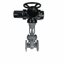 Задвижка клиновая 30с941нж GVWR2121M-2W-F-ОСТ Ду100 Ру16 GAIR фланцевая, корпус - сталь 25Л, материал клина - сталь 25Л, уплотнение - металл, с ОСТ-фланцем, с электроприводом MT-N-010M-O2-380VAC-У1 пятикулачковым