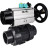 Кран шаровой BV4242E-FP-GRM-ISO Дн40 Ру10 полнопроходной, корпус - НПВХ, шар - НПВХ, уплотнение - EPDM, с пневмоприводом PA-DA-105-1 и магнитным переключателем ALS200D в Барнауле