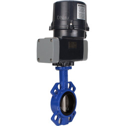 Затвор дисковый поворотный WBV1432N-2W-Fb-H Ду50 Ру16 межфланцевый, корпус - чугун GGG50, диск - нержавеющая сталь 316L, уплотнение - NBR, с электроприводом четвертьоборотным QTSA-N-003EM-O0-220VAC с пружинным возвратом