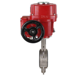 Затвор дисковый поворотный WBV3232E-2W-Fb-H Ду100 Ру16, корпус - нержавеющая сталь 316L, диск - нержавеющая сталь 316L, уплотнение - EPDM, с электроприводом QT-EX-010M-O2-380VAC-У1 380В