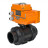 Кран шаровой BV4242E-FP-GRM-ISO Дн65 Ру10 полнопроходной, корпус - НПВХ, шар - НПВХ, уплотнение - EPDM, с электроприводом QT-N-005EM-O1-380VAC-У1 HARK в Барнауле