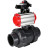 Кран шаровой BV4242E-FP-GRM-ISO Дн15 Ру10 полнопроходной, корпус - НПВХ, шар - НПВХ, уплотнение - EPDM, с пневмоприводом PA-DA-052 и БКВ APL-210N в Барнауле