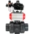 Кран шаровой BV4242E-FP-GRM-ISO Дн40 Ру10 полнопроходной, корпус - НПВХ, шар - НПВХ, уплотнение - EPDM, с пневмоприводом PA-DA-052, пневмораспределителем 4M310-08 DC24V, БКВ APL-410N EX и БПВ AFC2000 в Барнауле