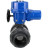 Кран шаровой BV4242E-FP-GRM-ISO Дн40 Ру10 полнопроходной, корпус - НПВХ, шар - НПВХ, уплотнение - EPDM, с электроприводом QT-N-005M-O2-380VAC-У1 с моментной муфтой и штурвалом в Барнауле
