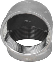 Отвод (уголок) ВР-ВР-304 3/8″ Ду10 Ру16 угол 90°, корпус - нержавеющая сталь 304, присоединение - внутренняя / внутренняя резьба