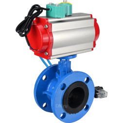 Затвор дисковый поворотный WBV1313E-2W-F-H Ду50 Ру16 фланцевый, корпус - чугун GGG40, диск - чугун GGG40, уплотнение - EPDM, с пневмоприводом PA-DA-105, пневмораспределителем 4V320-08 AC220V и магнитным переключателем ALS200D