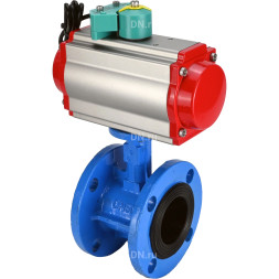 Затвор дисковый поворотный WBV1331E-2W-F-H Ду50 Ру16 корпус - чугун GGG40, диск - нержавеющая сталь 304, уплотнение - EPDM, с пневмоприводом PA-DA-105 и магнитным переключателем ALS200D