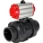 Кран шаровой BV4242E-FP-GRM-ISO Дн15 Ру10 полнопроходной, корпус - НПВХ, шар - НПВХ, уплотнение - EPDM, с пневмоприводом PA-SA-052 с возвратными пружинами в Барнауле