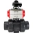 Кран шаровой BV4242E-FP-GRM-ISO Дн25 Ру10 полнопроходной, корпус - НПВХ, шар - НПВХ, уплотнение - EPDM, с пневмоприводом PA-DA-052 и БКВ APL-210N в Барнауле