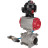 Кран шаровой BV3232P(3pc)-FP-W-ISO-H WDVF Ду40 Ру40 полнопроходной, трехсоставной, корпус - нержавеющая сталь 316, уплотнение - PTFE, под приварку, с пневмоприводом PA-DA-065, пневмораспределителем 4V320-08 AC220V, БКВ APL-510N EX в Барнауле