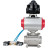 Кран шаровой BV3232P(3pc)-FP-W-ISO-H WDVF Ду40 Ру40 полнопроходной, трехсоставной, корпус - нержавеющая сталь 316, уплотнение - PTFE, под приварку, с пневмоприводом PA-DA-065, пневмораспределителем 4V320-08 AC220V, БКВ APL-510N EX в Барнауле