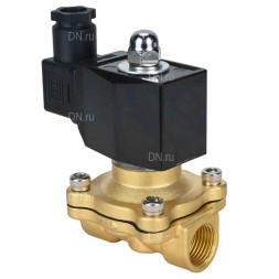 Клапан электромагнитный VS300-ET-NO-24VAC 1 1/4″ Ду32 Ру10 прямого действия двухходовой, корпус - латунь, присоединение - внутренняя резьба, уплотнение - EPDM, нормально-открытый, катушка - 24 В AC