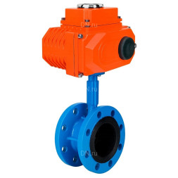 Затвор дисковый поворотный WBV1331E-2W-F-H Ду50 Ру16 фланцевый, корпус - чугун GGG40, диск - нержавеющая сталь 304, уплотнение - EPDM, с электроприводом QT-N-015EM-O1-380VAC-У1 380В HARK