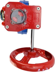Затвор дисковый поворотный WBV3432V-2W-Fb-H Ду150 Ру16 межфланцевый, корпус - углеродистая сталь WCB, диск - нержавеющая сталь 316L, уплотнение - Viton, с редуктором HGBF RQN2-320Z с индикатором положения и датчиком обратной связи