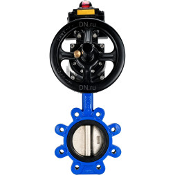Затвор дисковый поворотный WBV1616N-2W-Fb-H Ду125 Ру16 LUG корпус - чугун QT450, диск - чугун QT450, уплотнение - NBR, с пневмоприводом PA-DA-105-1 и БКВ APL-410N EX